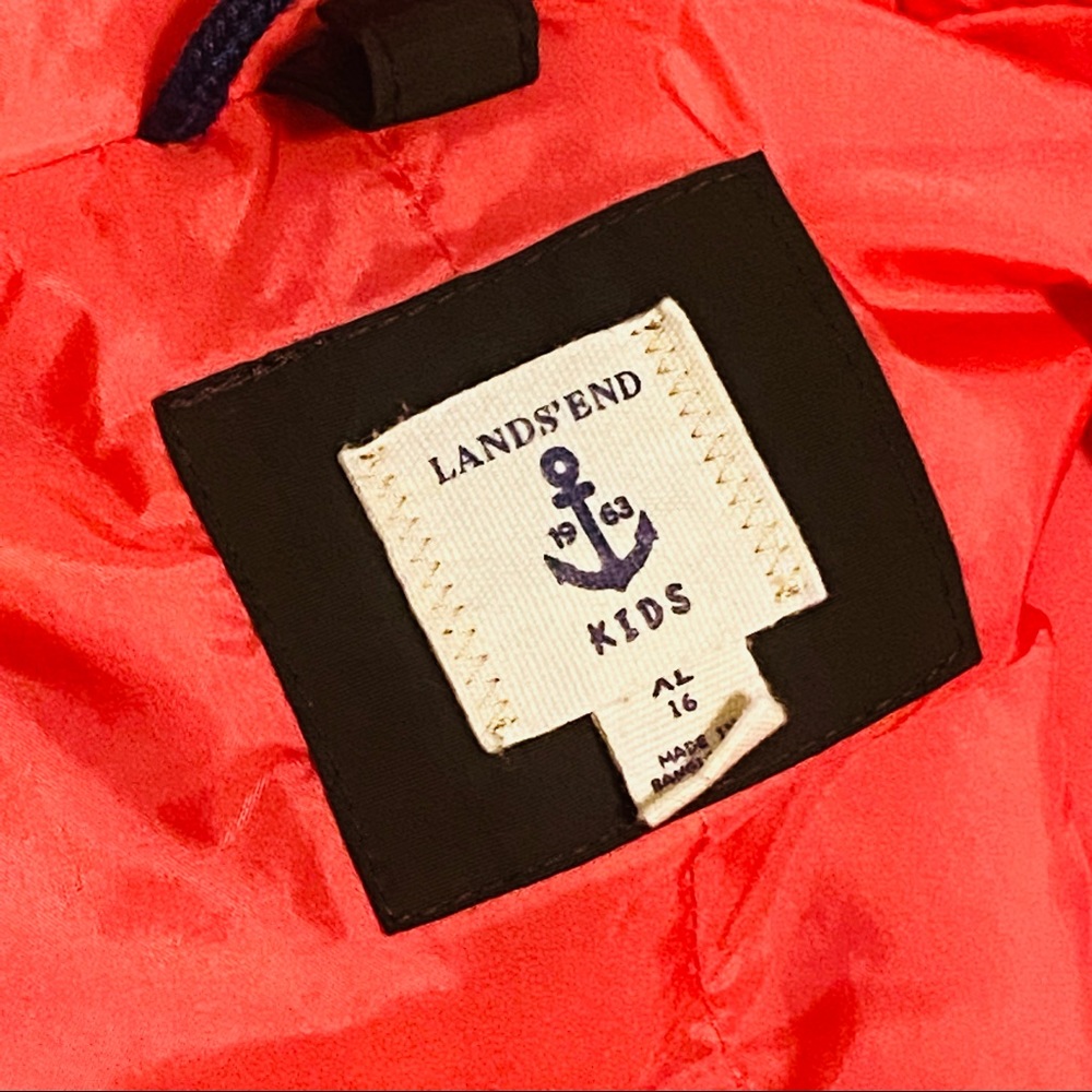 LANDS END GIRLS WINTER SPRING HOODED JACKET - Picture 10 of 10